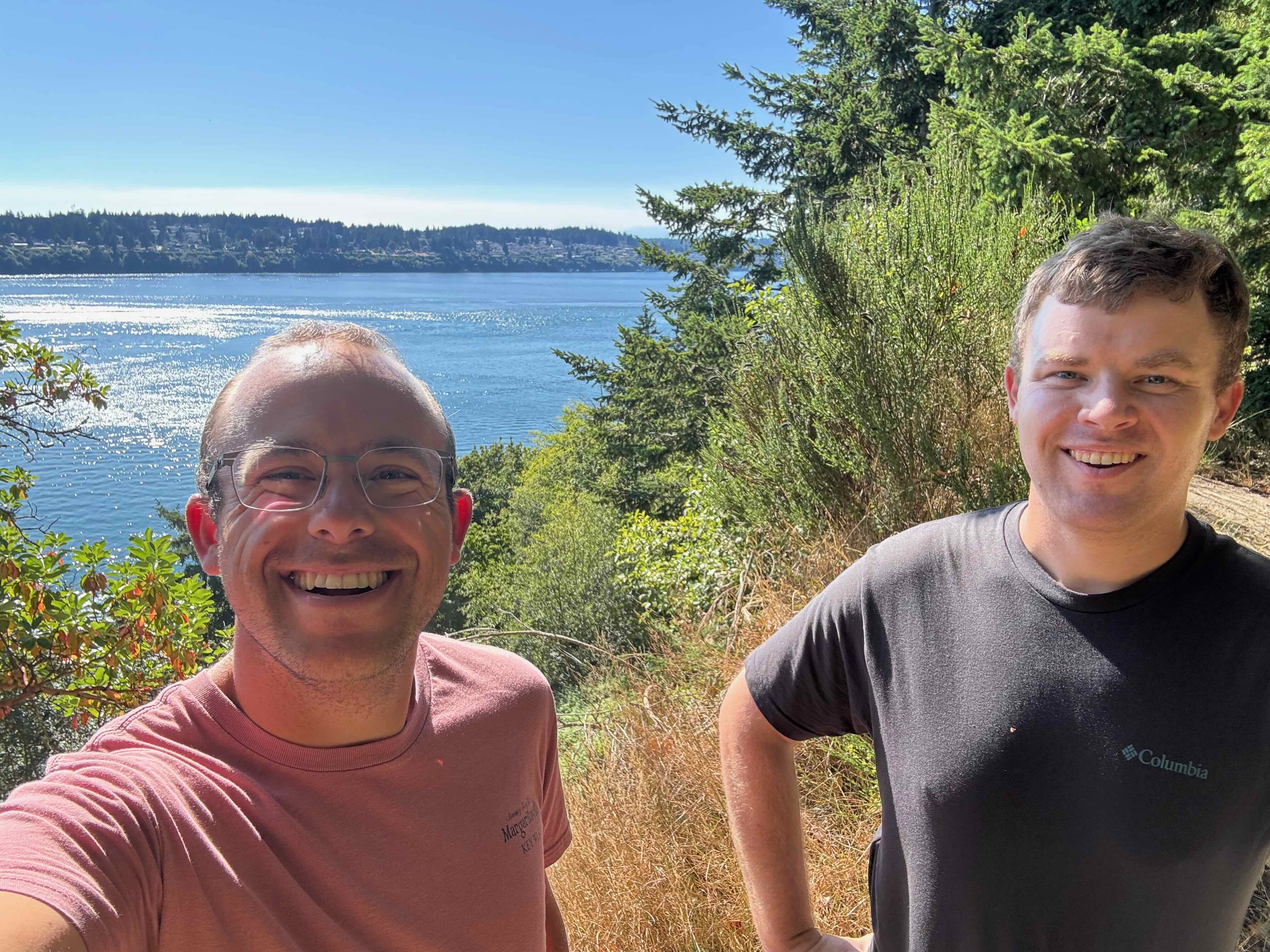 Hiking Point Defiance with my friend Troy