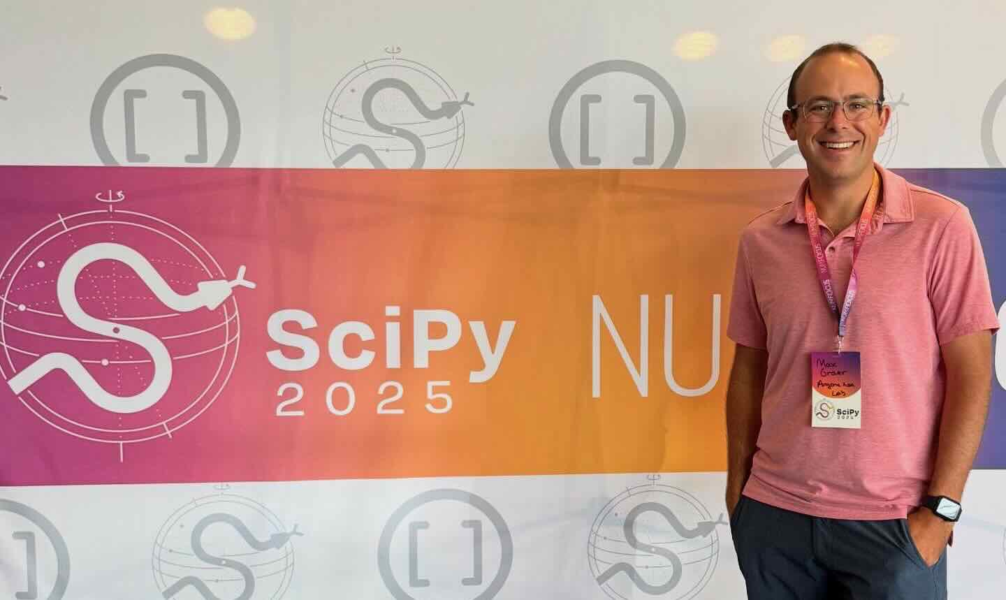 Me in front of the SciPy sign